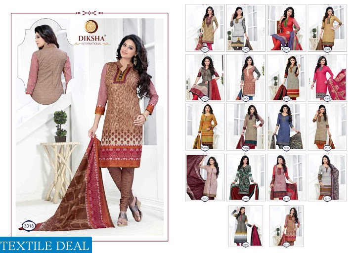 Diksha vol-3 Wholesale cotton Dress material